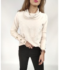 Bluza Krysia z golfem śmietankowa