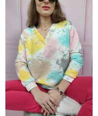 KOMPLET BAWEŁNIANY HELENA DEKOLT V PASTELOWA