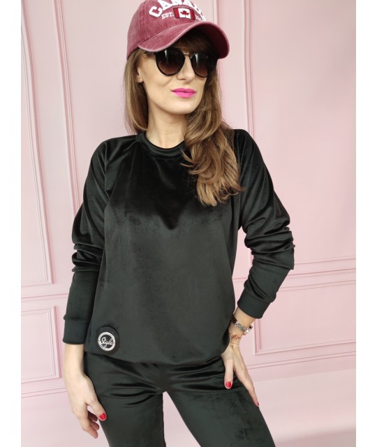 DRES WELUROWY MILENA CZARNY