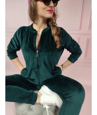 Dres welurowy Renata zielony