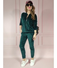 Dres welurowy Renata zielony