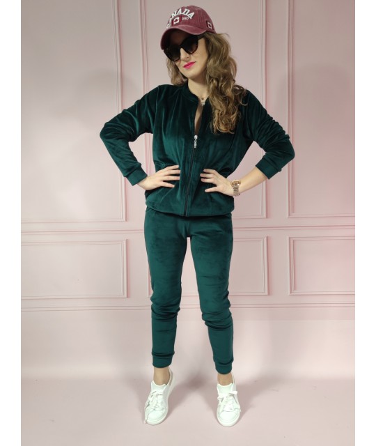 Dres welurowy Renata zielony