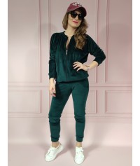 Dres welurowy Renata zielony