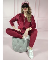 Dres welurowy Renata bordo