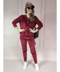 Dres welurowy Renata bordo