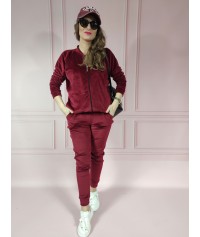 Dres welurowy Renata bordo