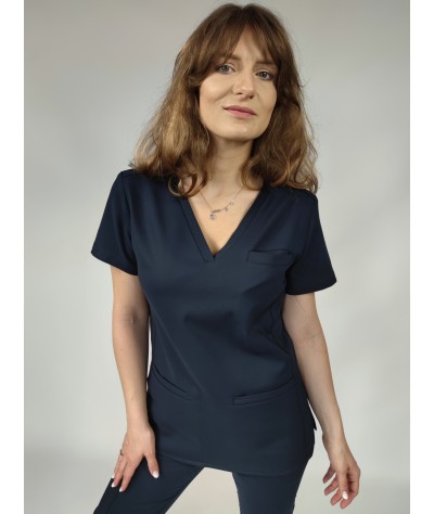BLUZA MEDYCZNA SONIA GRANATOWA SCRUBS
