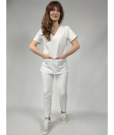 BLUZA MEDYCZNA SONIA BIAŁA SCRUBS