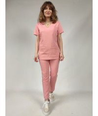 BLUZA MEDYCZNA SONIA PUDROWO RÓŻOWA SCRUBS