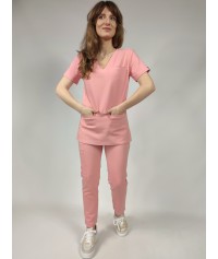 BLUZA MEDYCZNA SONIA PUDROWO RÓŻOWA SCRUBS