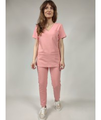 BLUZA MEDYCZNA SONIA PUDROWO RÓŻOWA SCRUBS
