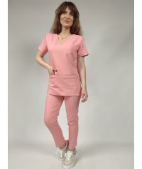 SPODNIE MEDYCZNE SONIA PUROWO RÓŻOWE SCRUBS KRÓTSZE