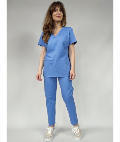 BLUZA MEDYCZNA SYLWIA niebieska scrubs