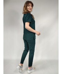 SPODNIE MEDYCZNE SONIA BUTELKOWA ZIELEŃ SCRUBS KRÓTSZE