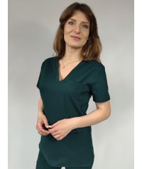 SPODNIE MEDYCZNE SONIA BUTELKOWA ZIELEŃ SCRUBS DŁUŻSZE