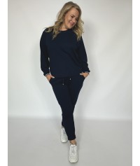 DRES bawełniany IZA granatowy