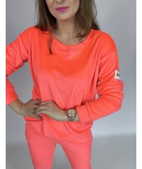 DRES WELUROWY KSENIA pomarańczowy