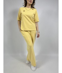 Komlet bawełniany REGLAN bananowy