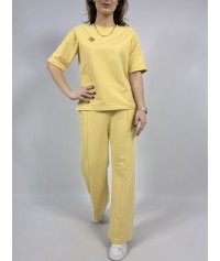 Komlet bawełniany REGLAN bananowy