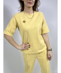 Komlet bawełniany REGLAN bananowy