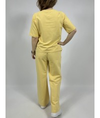 Komlet bawełniany REGLAN bananowy