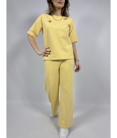 Komlet bawełniany REGLAN bananowy