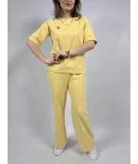 Komlet bawełniany REGLAN bananowy